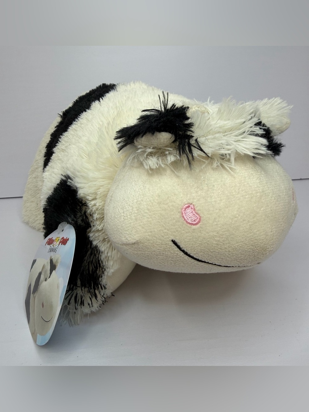 Pillow Pets PeeWees Cozy Cow Plush 12” Small Folding Stuffed Animal Pillow NWT - Picture 3 of 4